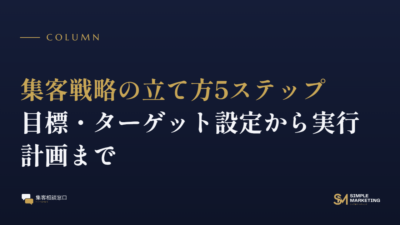 集客戦略の立て方5ステップ｜目標・ターゲット設定から実行計画まで