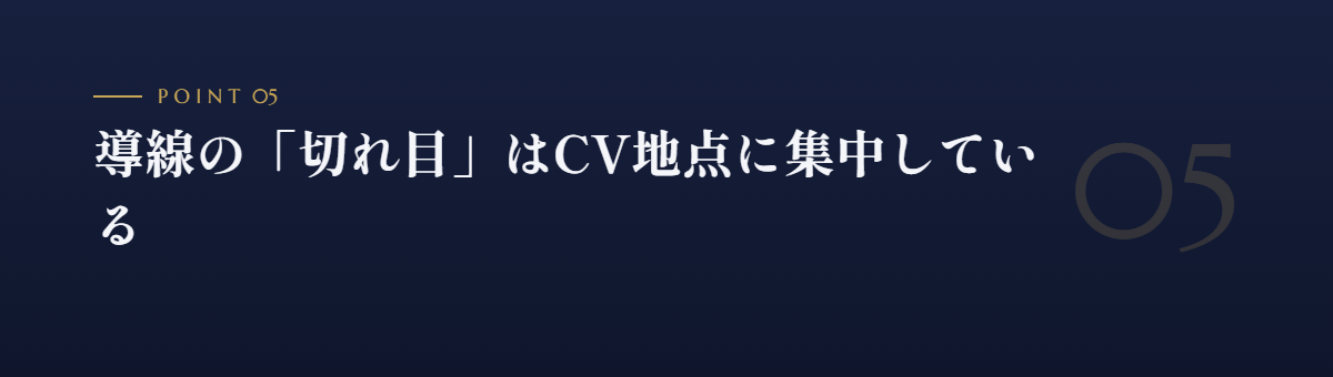 導線の「切れ目」はCV地点に集中している