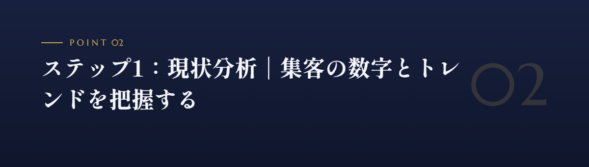 ステップ1:現状分析|集客の数字とトレンドを把握する