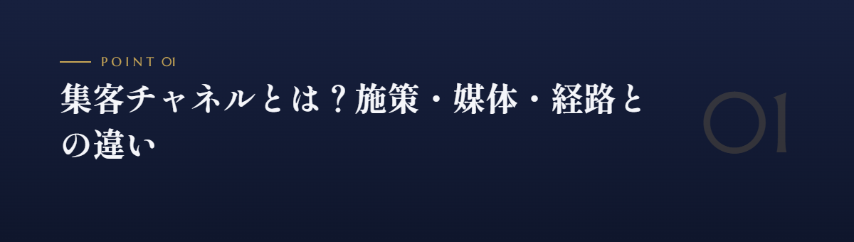 集客チャネルとは?施策・媒体・経路との違い